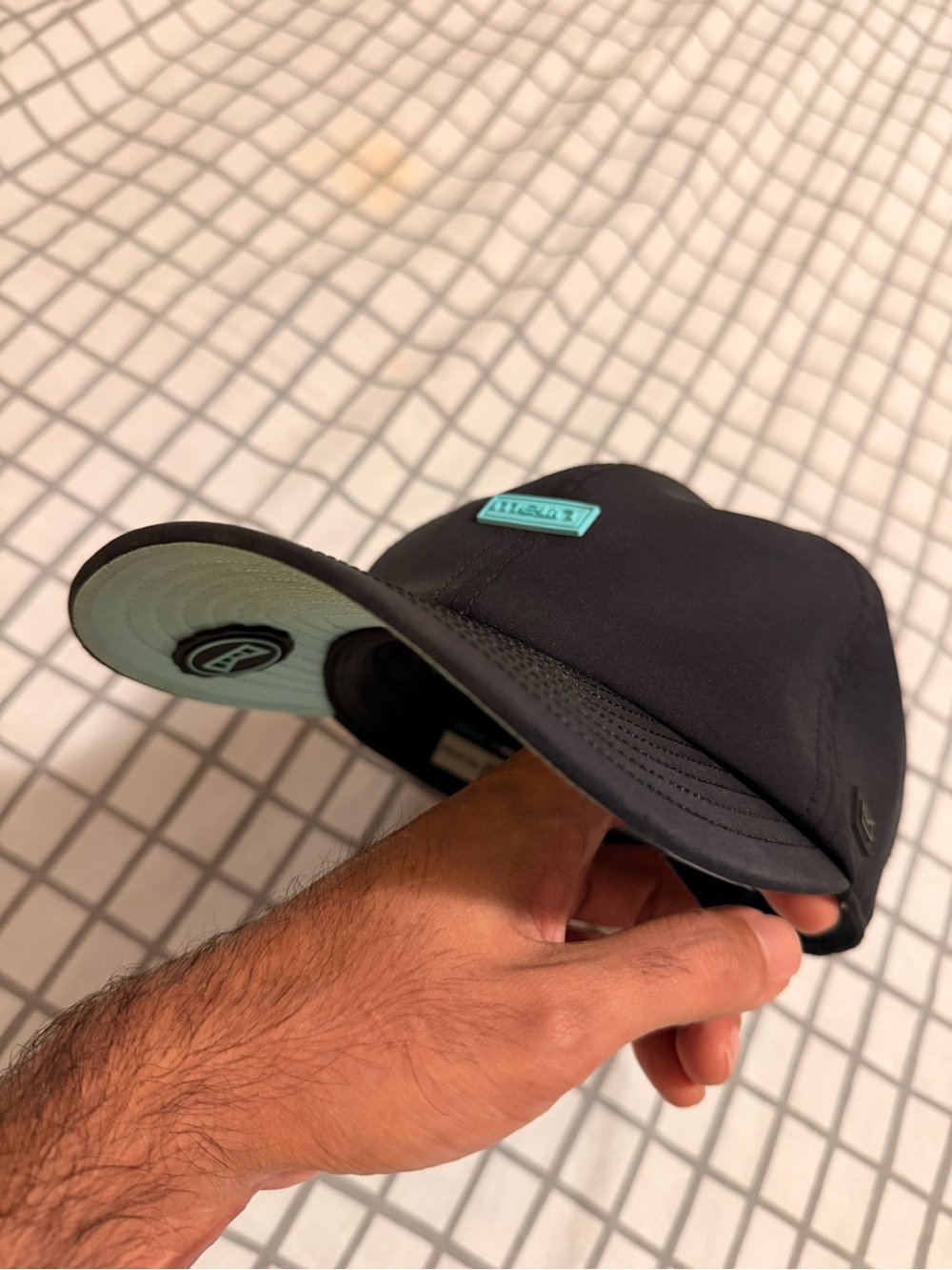 Melin Legend Hydro Dad cap. Aqua splash color